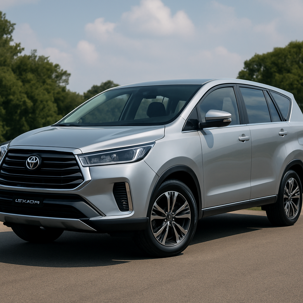 Toyota Innova Crysta 2025 luxury MPV front and interior view with stylish design and advanced safety features
